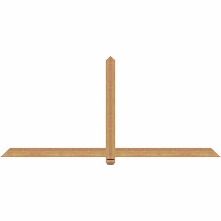 Ekena Millwork Eugene Smooth Timber Gable Bracket, Western Red Cedar, 84"W x 38"H x 1 1/2"D x 3 1/2"F, 11/12 Pitch GBW084X38X0204EUG00SWR